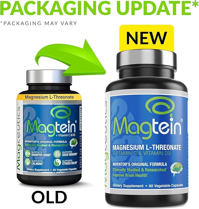 Magnesium L-Threonate, Improve Brain Health, Memory, 60 Veg (30 Days