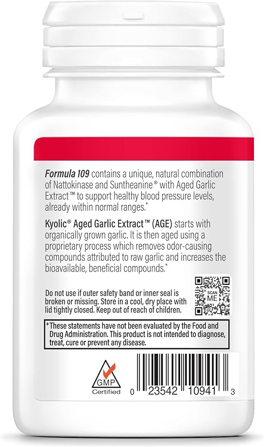 Kyolic Aged Garlic Extract Formula 109, 80 Capsules