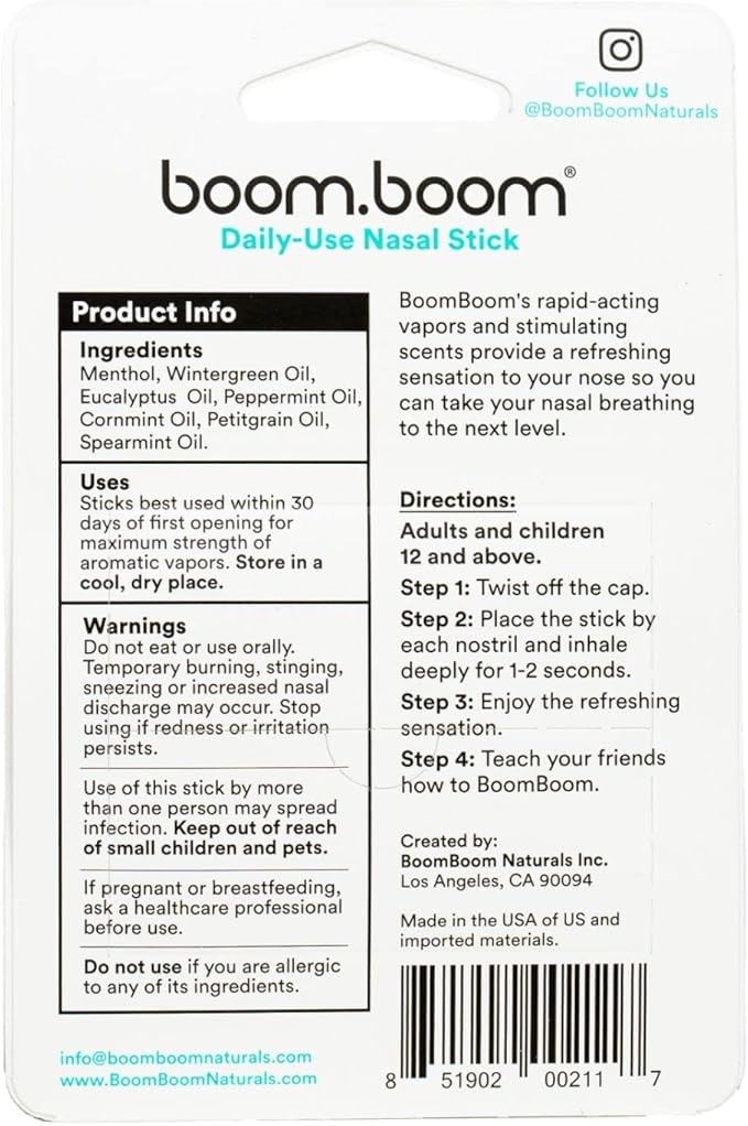 BoomBoom Nasal Stick (3 Pack)