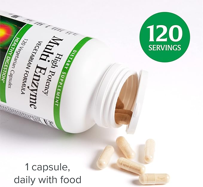 Natural Factors, High Potency Multi Enzyme 120 Capsules