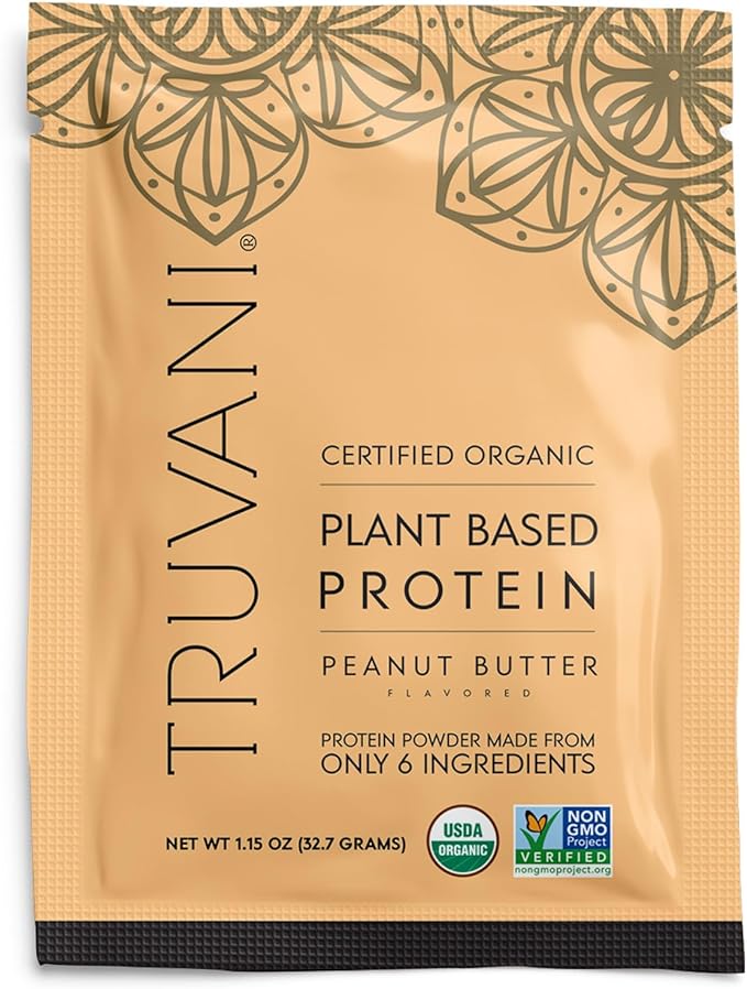 Truvani Vegan Pea Protein Powder 20g Organic 1 Serving