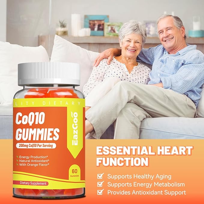 CoQ10 Gummies 200mg, Vegan Supplement (60 Gummies)
