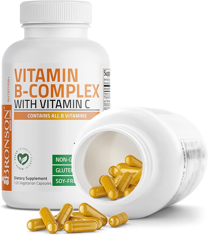 Bronson Vitamin B Complex with Vitamin C 120 Vegetarian