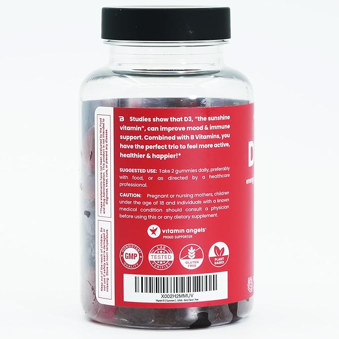 NutraChamps Vitamin B Complex Gummies, Vitamin B Gummies Boosts Energy & Metabolism, B Complex Vitamins B1, B2 (Riboflavin), B3 (Niacin), B5, B6, B7 (Biotin), B9 (Folic Acid), Methyl B12