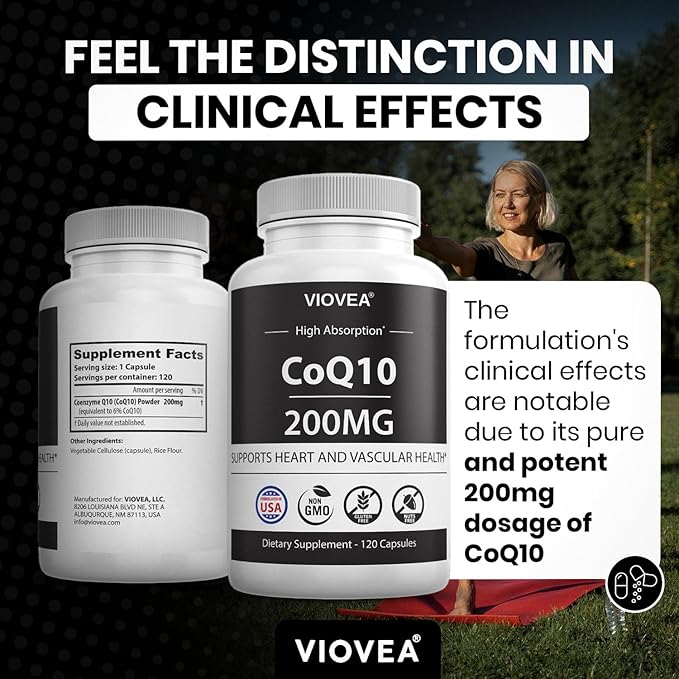 CoQ10 - Made in USA, 120 200mg (4-Month (4-Month Supply), Q10 Supplement