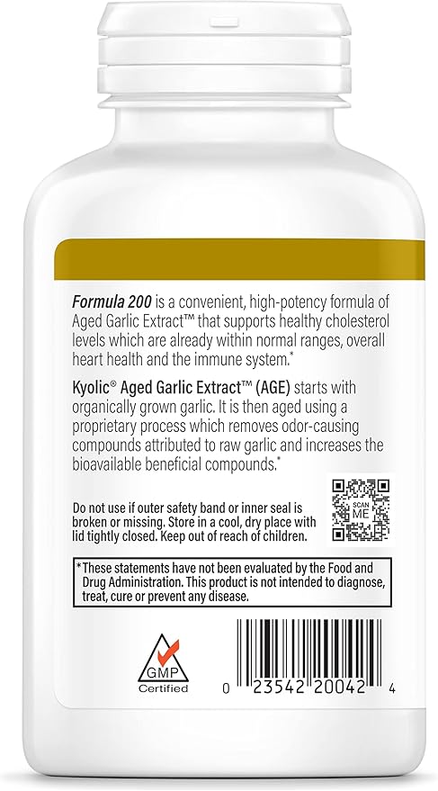 Kyolic Aged Garlic Extract Formula 200, 120 Capsules