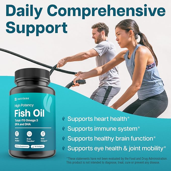 Omega 3 Fish Oil 1500mg 3 Supplement 90 Fish