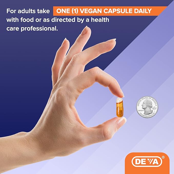 DEVA Vegan Vitamins Natural Vitamin E 400IU with 90 Capsules