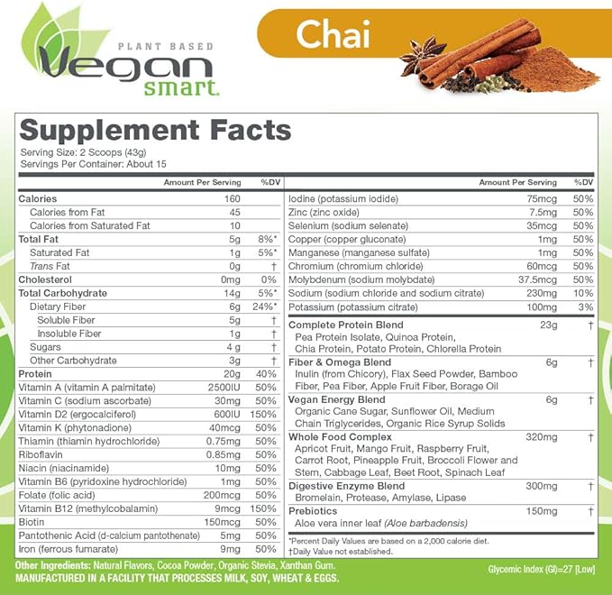 Vegansmart Naturade Plant Based Vegan Protein Powder (15 Servings)