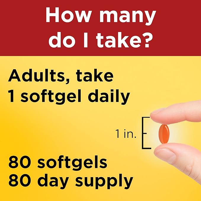Nature Made CoQ10 200mg, Dietary Supplement 80 Softgels, 80 Day