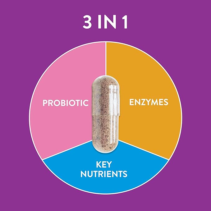 FRISKA Nightly Reboot Enzyme and Probiotics Supplement, Promotes Better Digestion and Sleep, Supports Gut Health for Men and Women, Melatonin, Chamomile, 30 Capsules