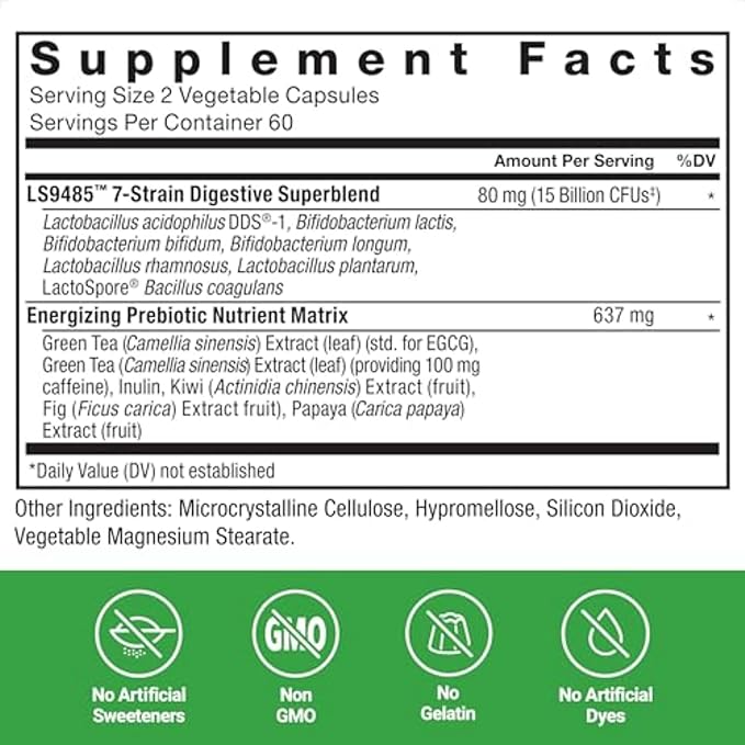 Force Factor ProbioSlim Extra Strength Probiotic Supplement for Women and Men with 30 Billion CFUs and Green Tea Extract for Gut Health Support, Bloating and Gas Relief, 120 Count (Pack of 3)