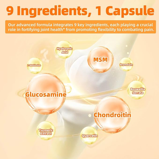 ZEBORA Glucosamine Chondroitin Joint Support Supplement, 120 Capsules