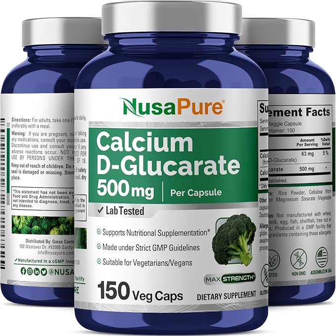 NusaPure Calcium D-Glucarate 500 mg 150