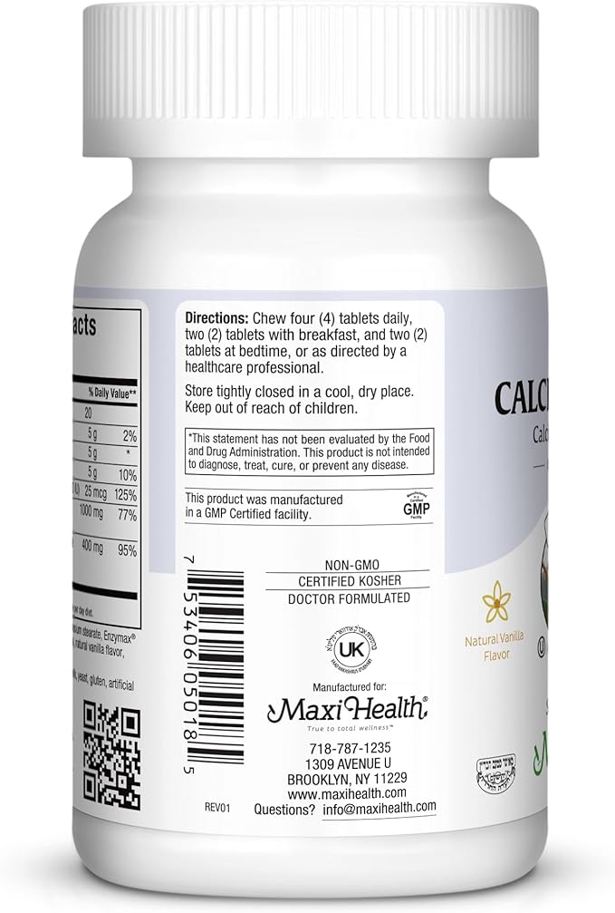 Maxi Health Chewable Calcium Complex 180 Chewies