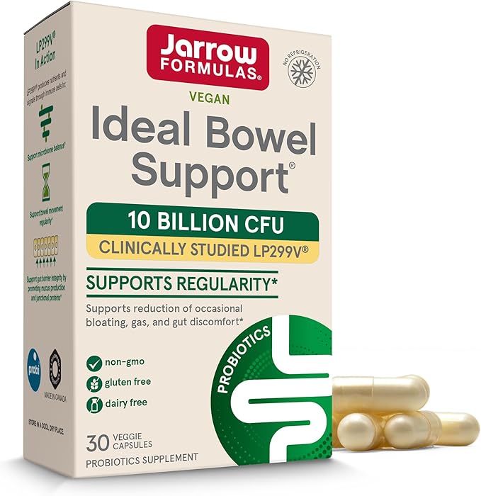 Jarrow Formulas Ideal Bowel Support, 10 30 Veggie 30 Day