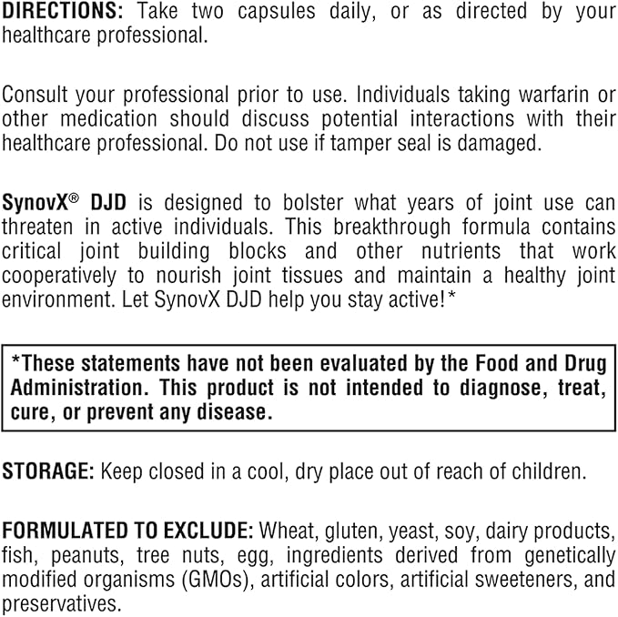 XYMOGEN SynovX DJD (120 Capsules)