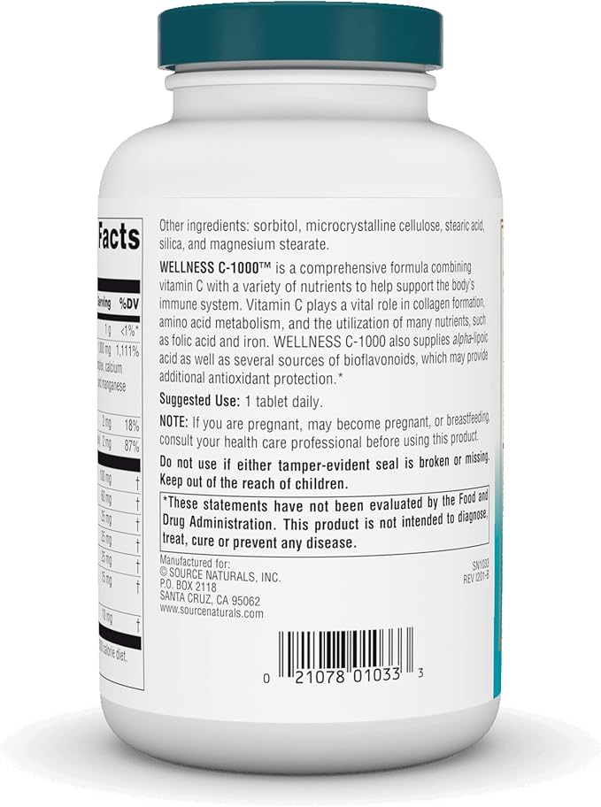 SOURCE NATURALS Wellness C-1000 Tablet, 200