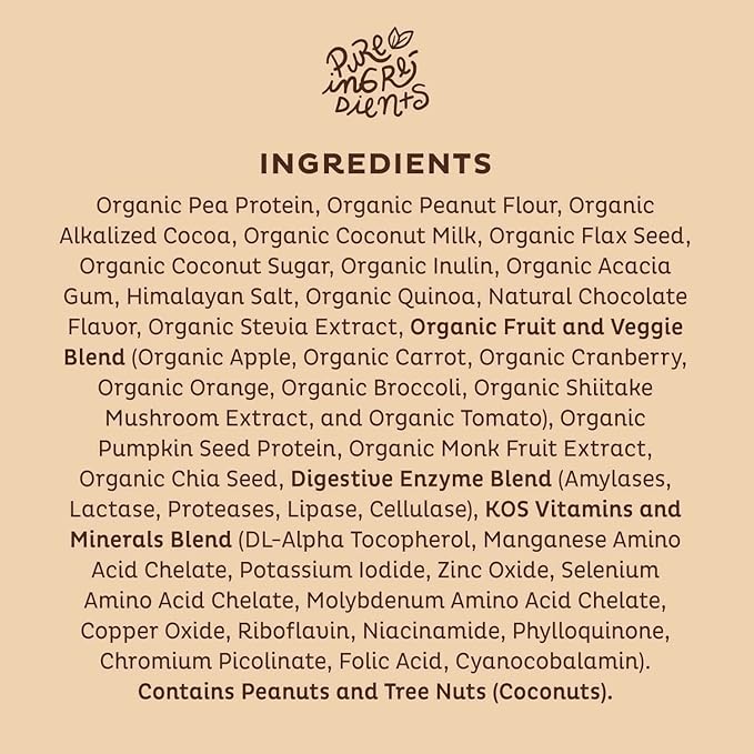 KOS Plant Based Protein Powder, No 14 Servings