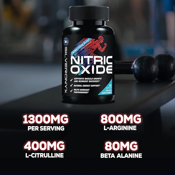 Extra Strength Nitric Oxide Supplement L 3X Strength 60 Capsules