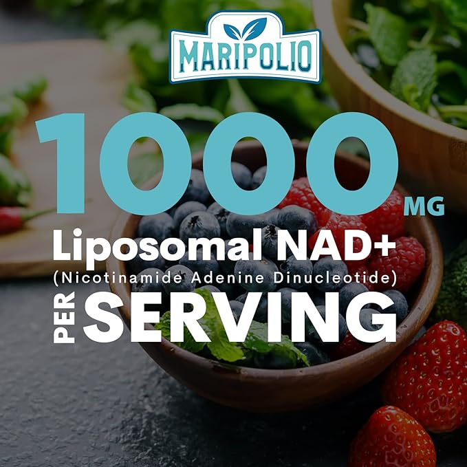 Liposomal NAD+ Supplement 1000 mg | Highest NAD Pontecy | Max Absorption | Pure NAD Supplement | Energy and DNA Repair, Aging Defense, Brain Function | 60 Softgels