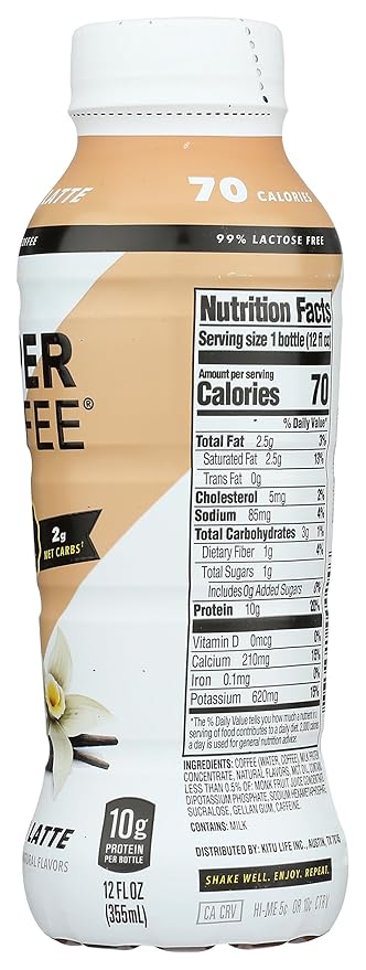 Kitu, Super Coffee Protein MCT Oil Vanilla, 12 Fl Oz