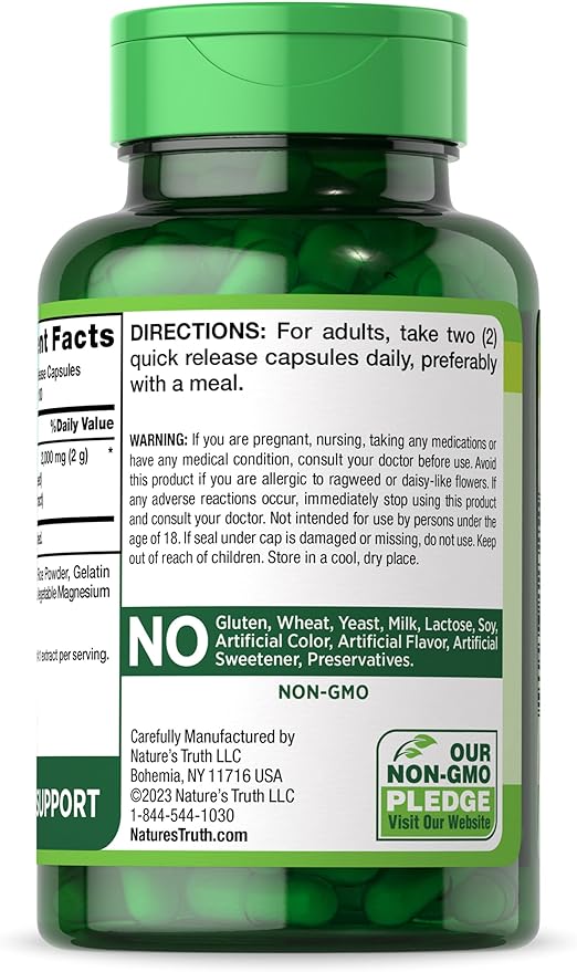 Nature's Truth Milk Thistle 2000mg | 200 Capsules
