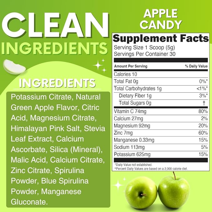 Zero Sugar - Apple Candy Electrolytes 30 Servings