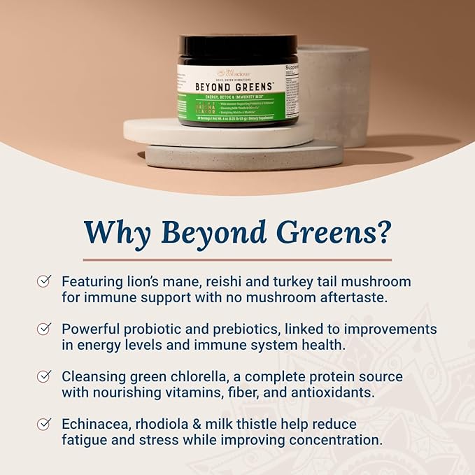 Live Conscious Beyond Greens Concentrated Superfood Powder 30 Servings (2-Pack)