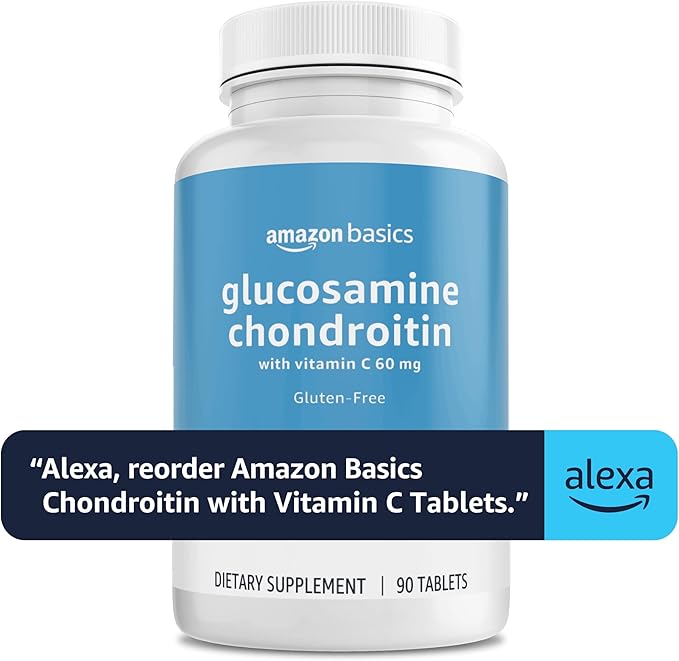 Amazon Basics Glucosamine 1500 mg 60 mg, 90 Tablets (2 per