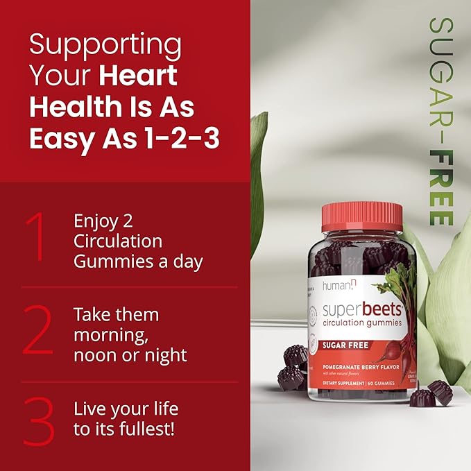 humanN SuperBeets Circulation Gummies 60 Count