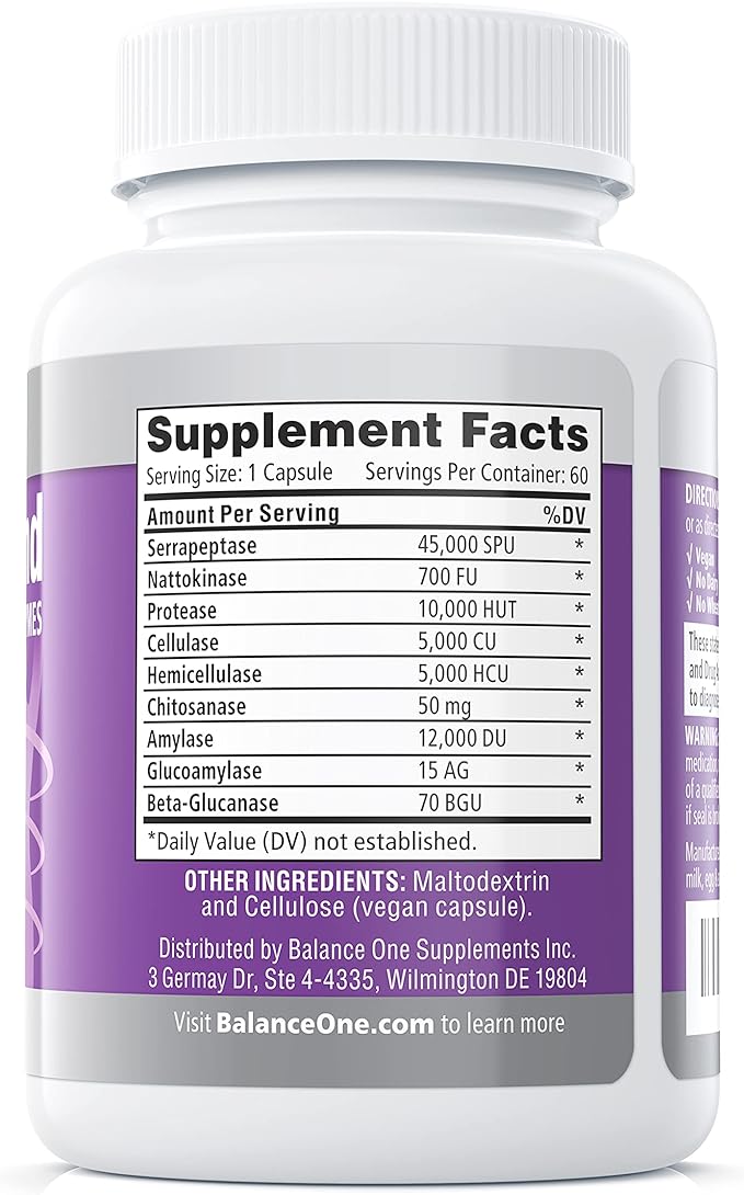 SerraDefend Biofilm Defense, Digestion 60 Capsules, 2 Month