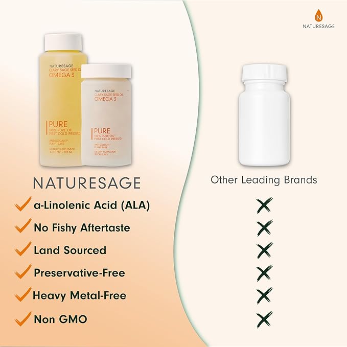 Pure Vegan Liquid Omega 3 Oil, 3 Fish 3.4 fl. 3 Fatty