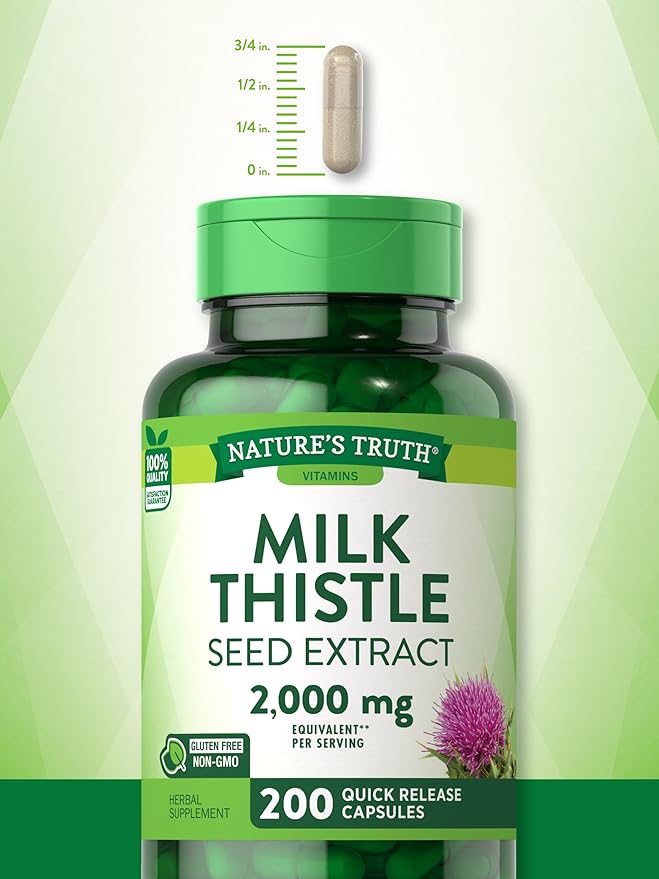 Nature's Truth Milk Thistle 2000mg | 200 Capsules