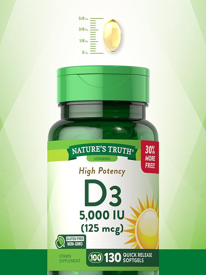 Nature's Truth Vitamin D3 5000 IU 130 Count