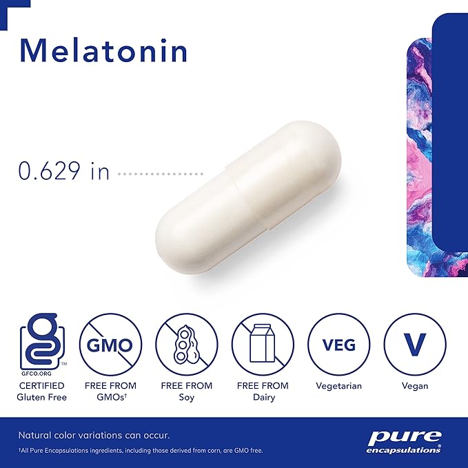 Pure Encapsulations Melatonin 3 mg - Antioxidant Supplement to Support Natural Sleeping & Relief of Occasional Sleeplessness - for Natural Sleep Support* - 180 Capsules
