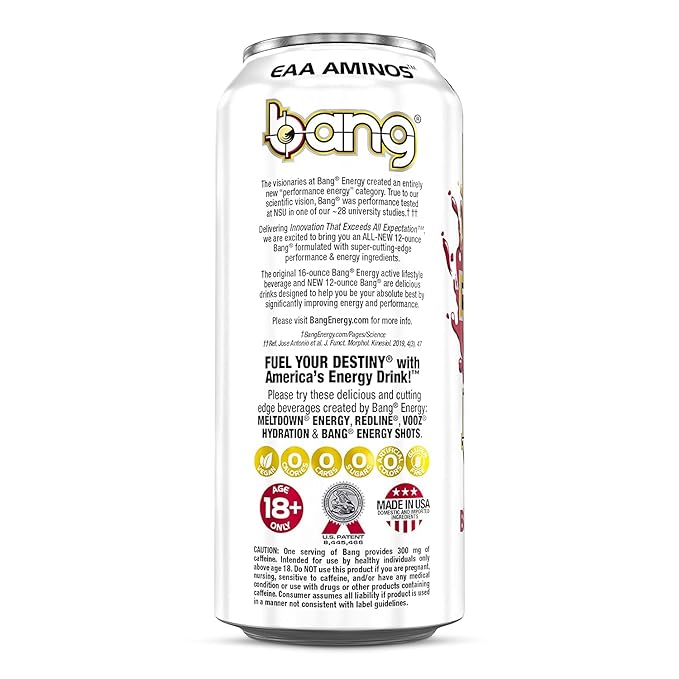 Bang Energy Drinks - 6, 16 ounce cans (Black Cherry Vanilla)