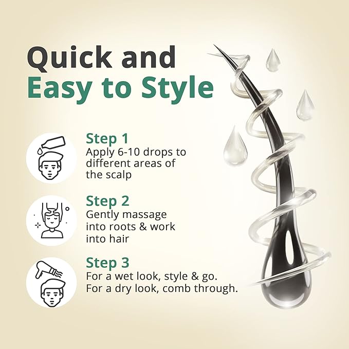 Ecklonia Cava Hair Serum - Growth Volumizer for All Hair Types, Flexible-Hold Styling Gel with MSM & Biotin for Women & Men, 4oz