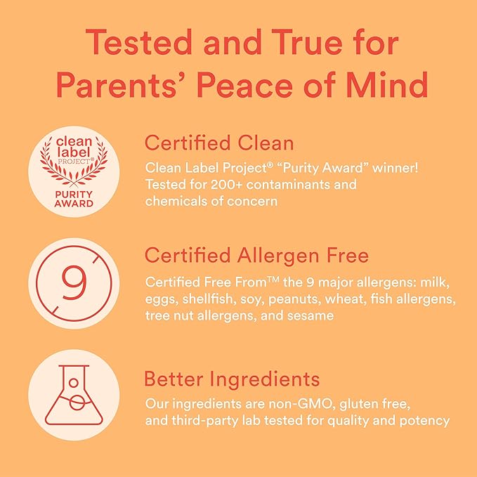 SmartyPants Kids Multivitamin Gummies, Sugar Free: 3 (ALA), D3, C, B12, B6, B6, Vitamin 44 Count (22 Day
