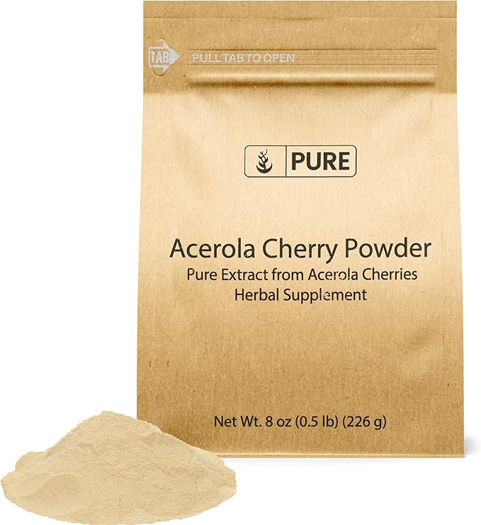 PURE ORIGINAL INGREDIENTS Acerola Cherry Powder 8oz Non-GMO,
