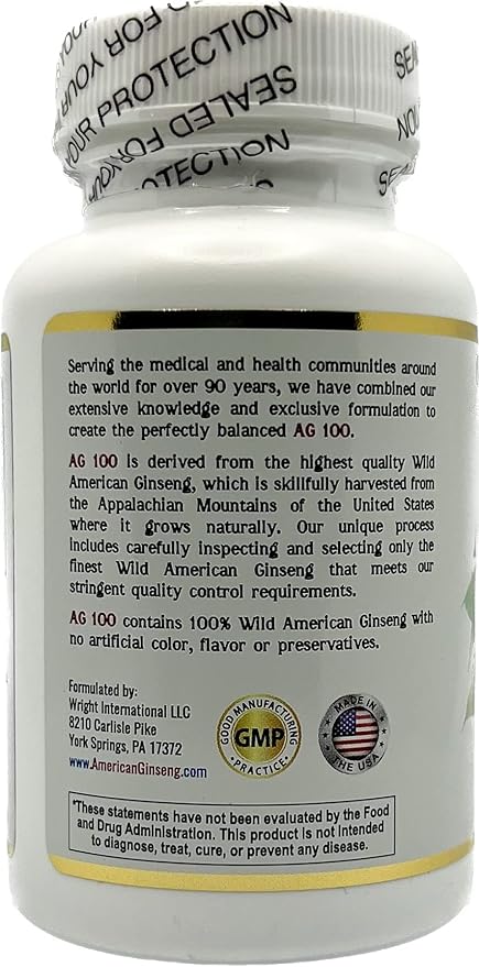 AG 100-100% Pure Wild American Ginseng