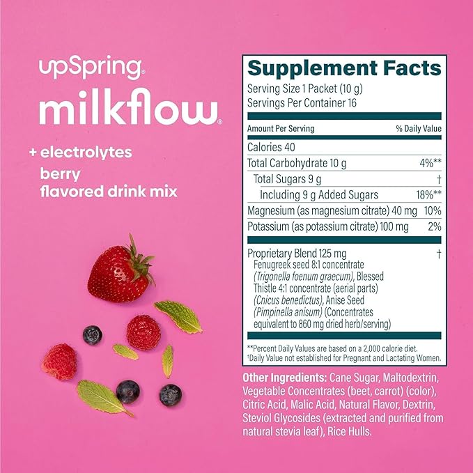 UpSpring Milkflow Electrolyte Breastfeeding Supplement Drink 2 Pack