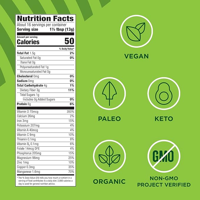 Manitoba Harvest Organic Hemp + Supergreens 7.5 Ounces 1)