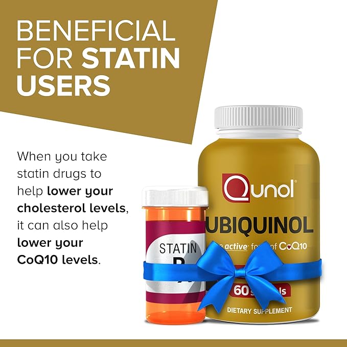 Qunol Ubiquinol CoQ10 100mg Softgels, Ubiquinol Q10, Antioxidant 60 Count