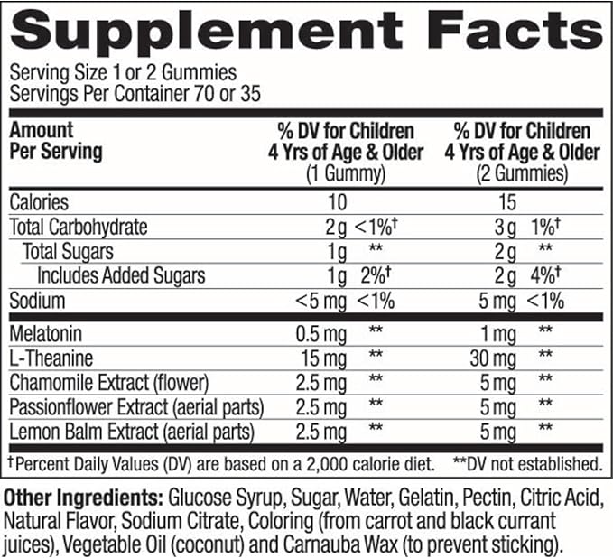 OLLY Kids Sleep Gummy, Occasional Sleep 0.5mg Melatonin, 70 Count