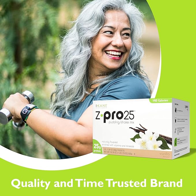 Z-Pro Vanilla Protein Drink Mix 25g Protein 14 Packets- ZPro25