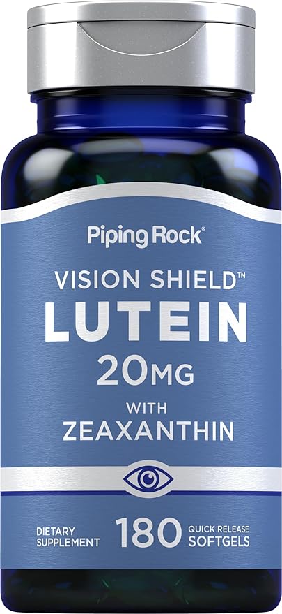 Piping Rock Lutein and Zeaxanthin Supplements 20mg | 180 softgels