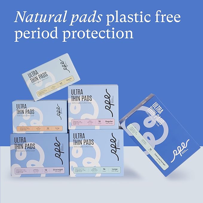 100% Organic Pads for Women, Ultra 3, 54 54 Count)