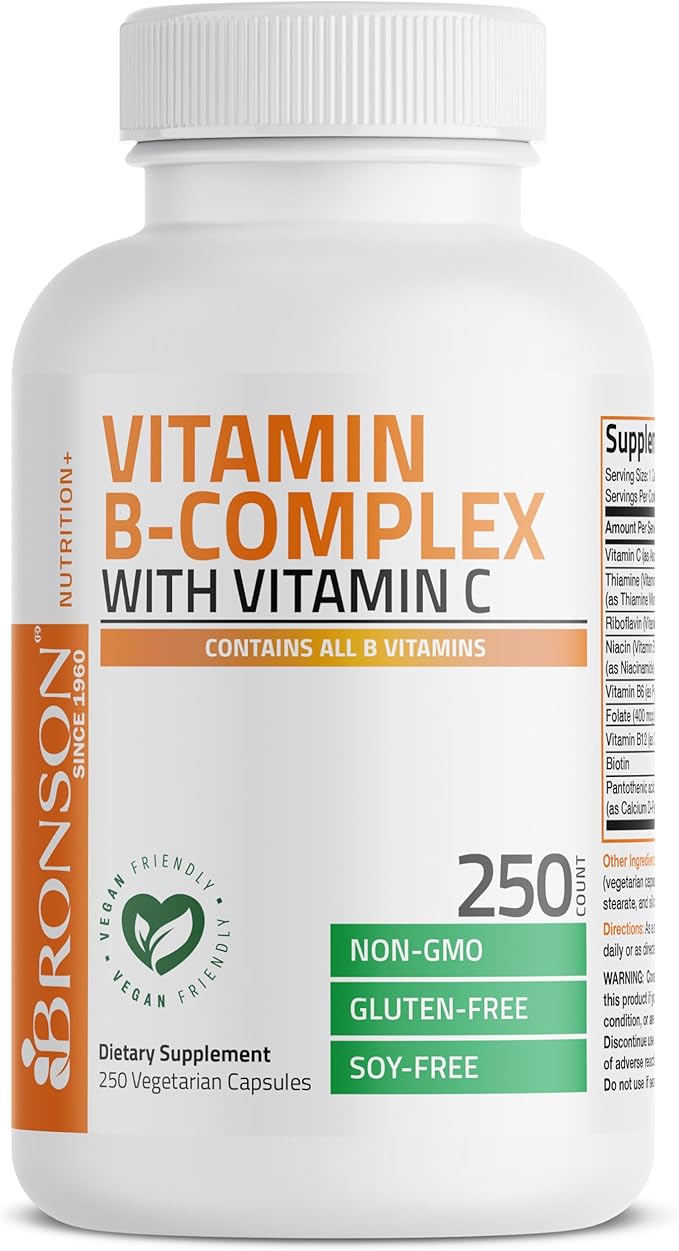 Bronson Vitamin B Complex with Vitamin C 250 Vegetarian