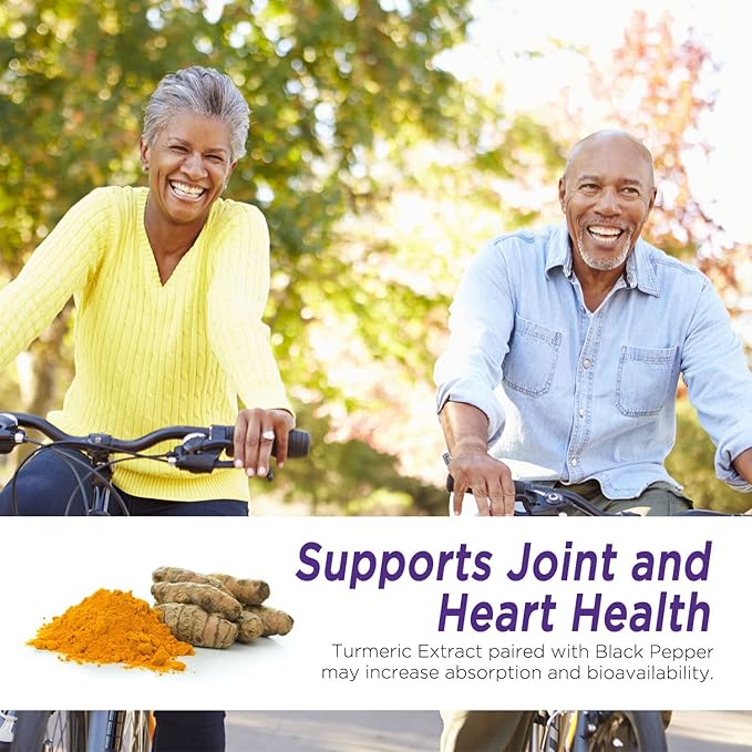 Turmeric Curcumin with BioPerine Black Pepper 95% Standardized 2600mg for 60 Capsules